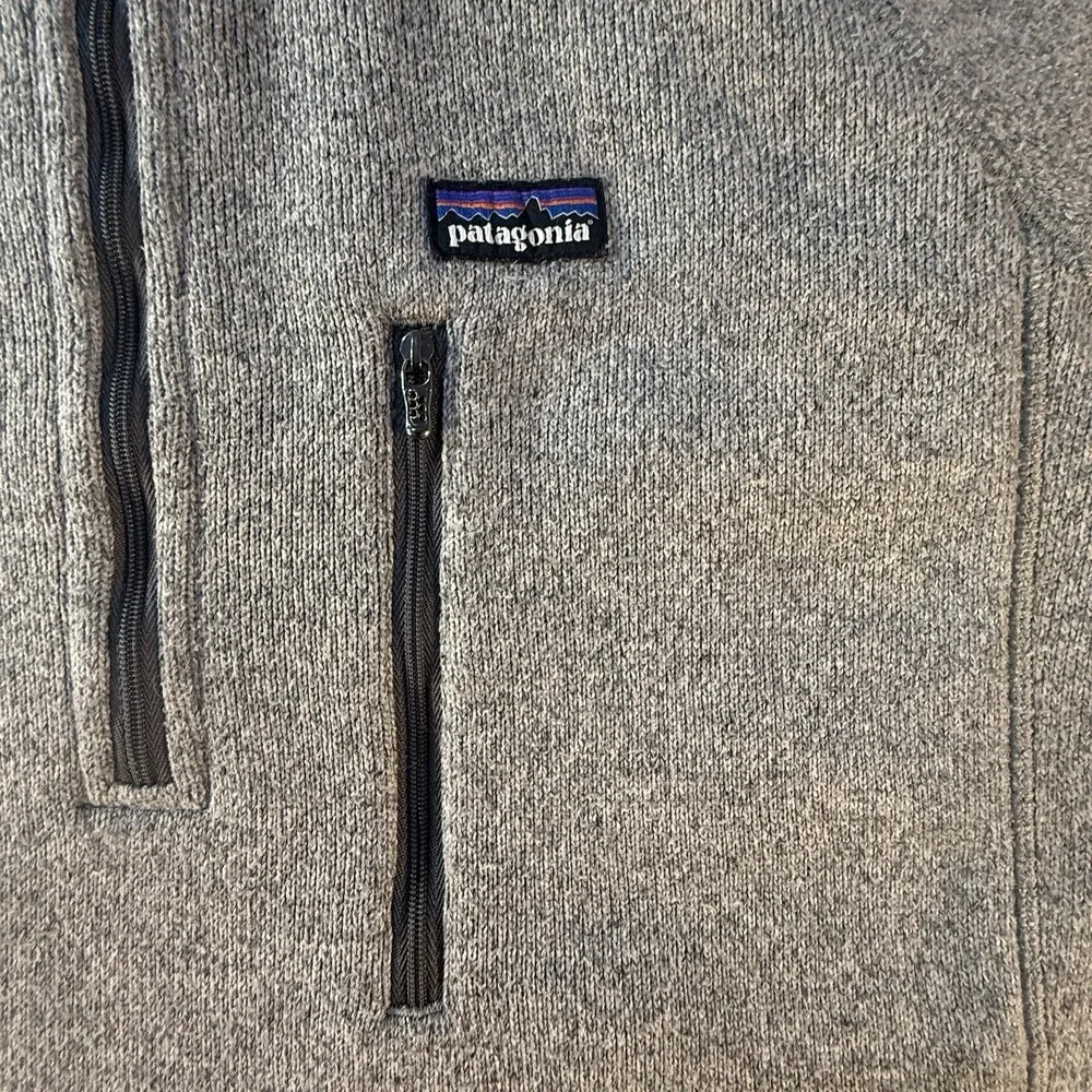 Patagonia Better Sweater Men's M Gray 1/4 Zip Fleece Pullover Jacket Pocket